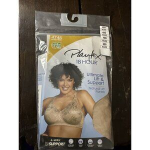 New Playtex 18 hour wirefree ultimate lift and comfort bra 4745 40D Nude